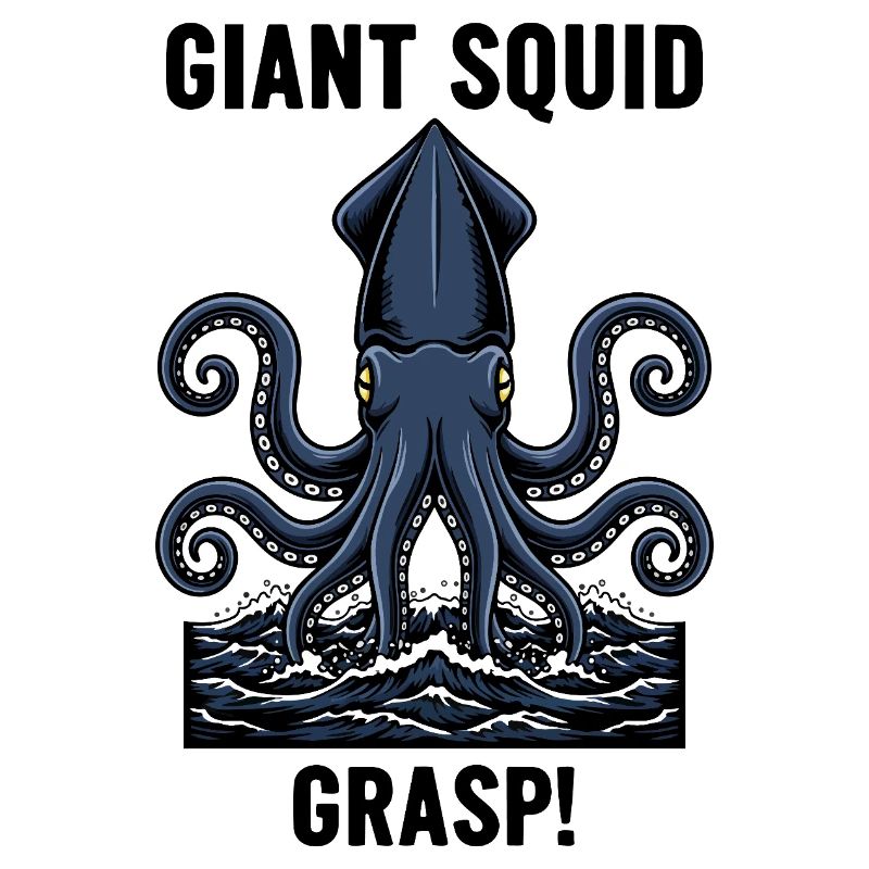 Calmar Géant Mer Abyss Grasp Giant Squid