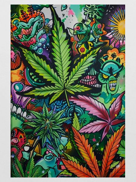 Psychedelische Blattwelt