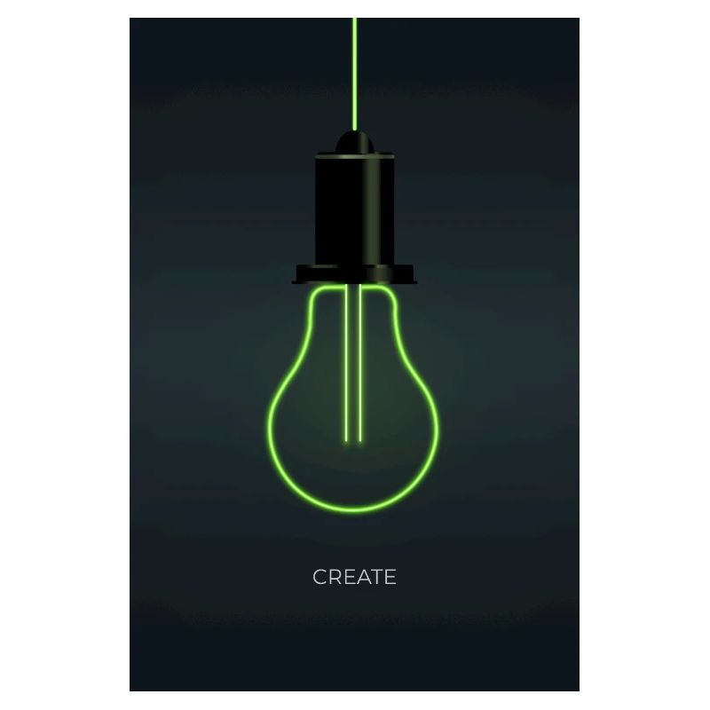 Create – Neon light bulb for creative minds