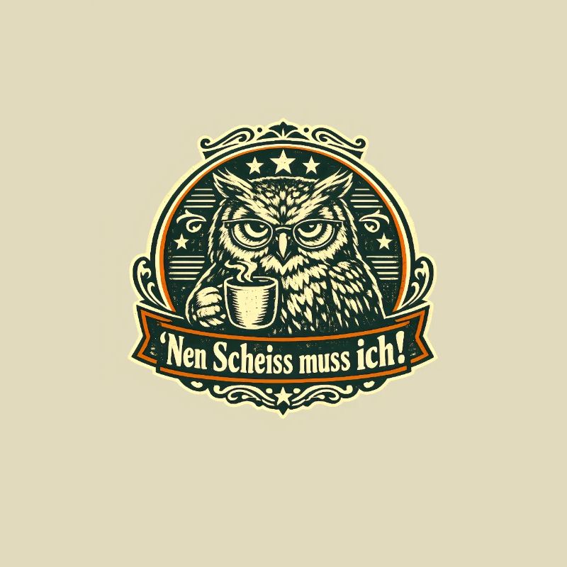 Nen scheiß muss ich Eule Büro Spruch