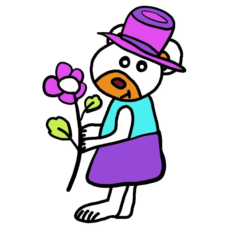 Teddy Teddybär Blume Kinder Muttertag Mama