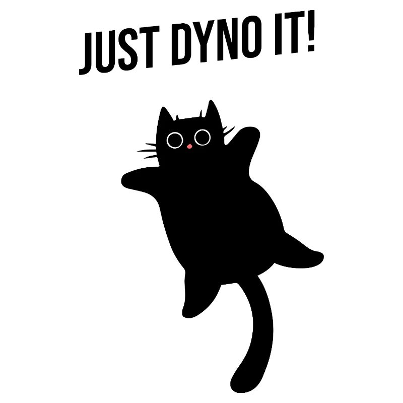 Cat climbs dynamically climbing route Dyno boulder