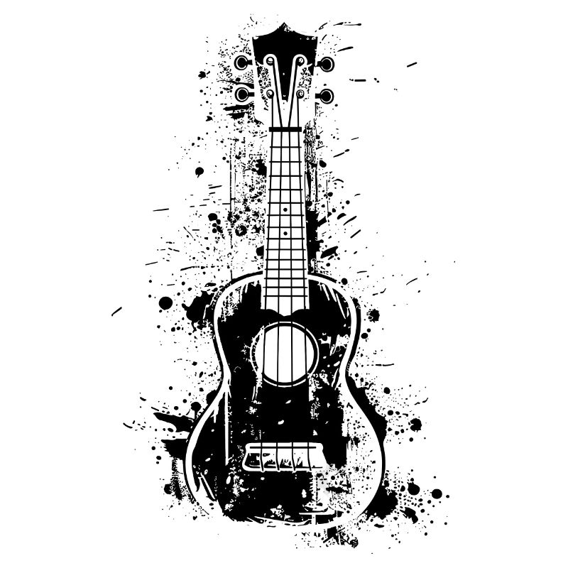 Ukulele Farbklecks