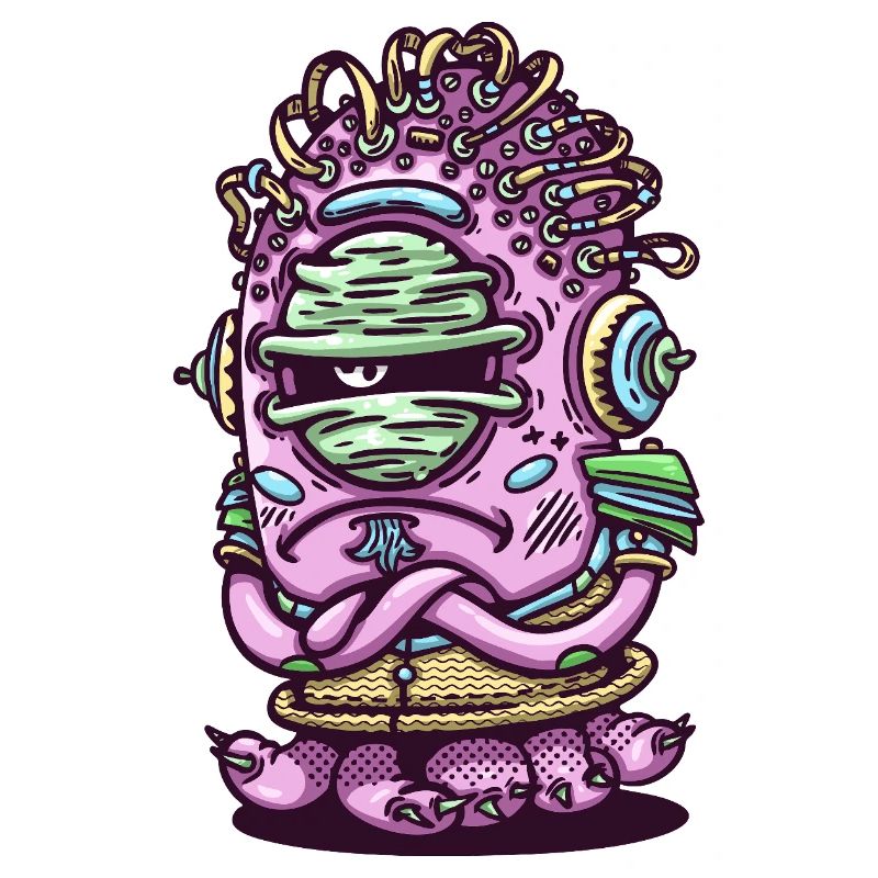 Créature extraterrestre rose de l’espace