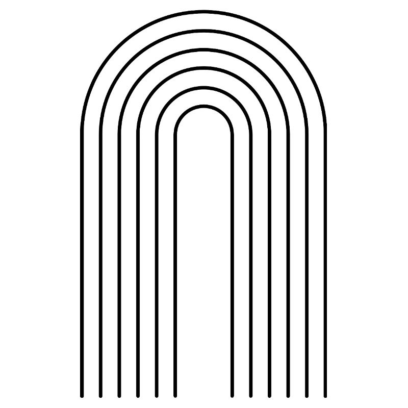 Composition minimaliste de lignes en noir