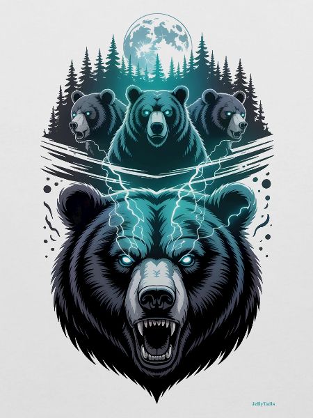 Lightning Bear Wildladungsdesign.