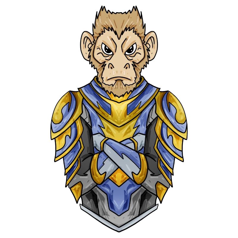 Knight Monkey with Armor Crusader