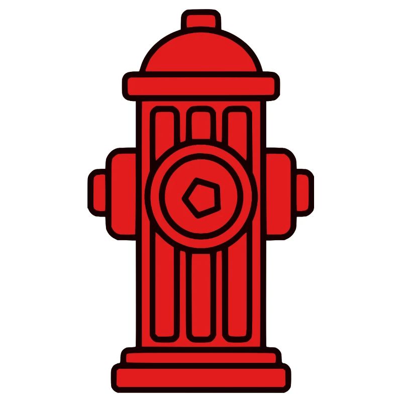 Classic Bold Red Fire Hydrant