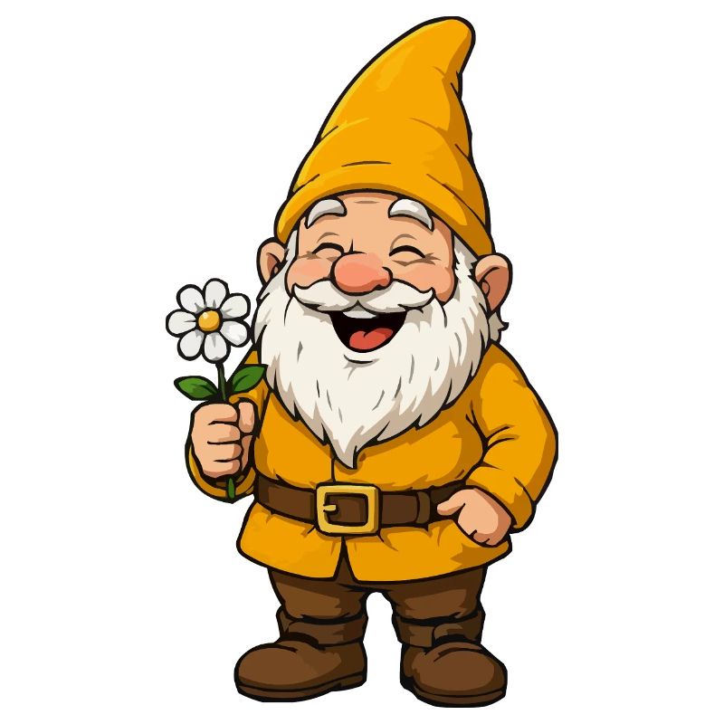 Nain fleur joyeux