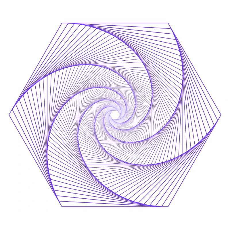 Spirale im hexagonalen Muster
