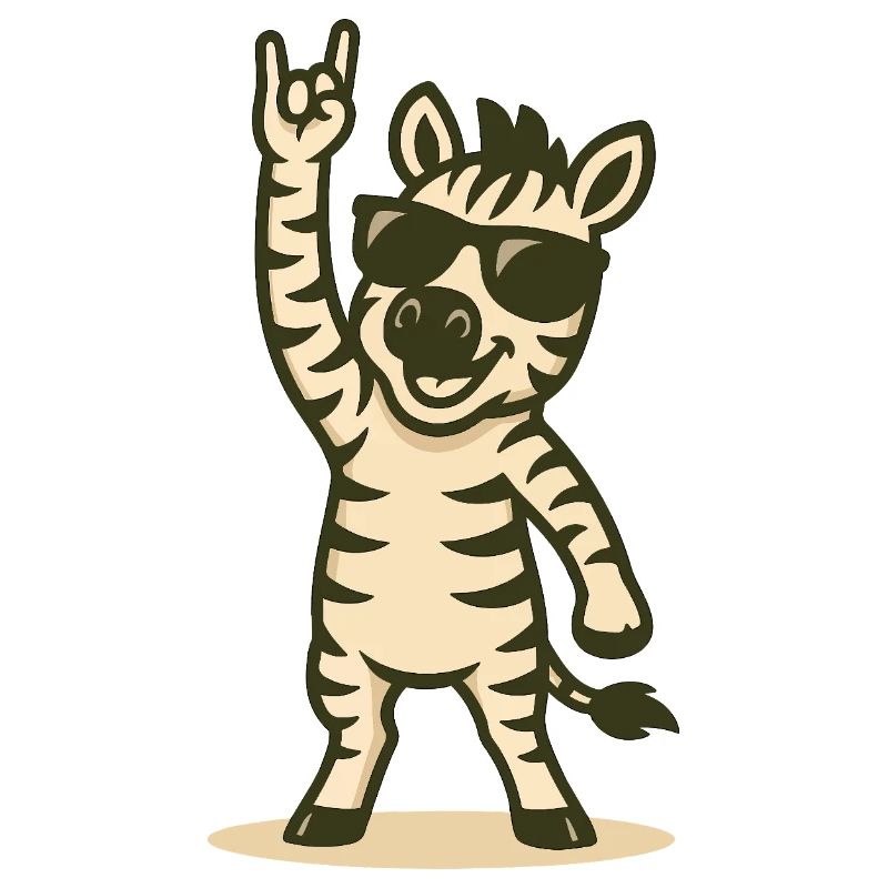 Zebra mit Zacken