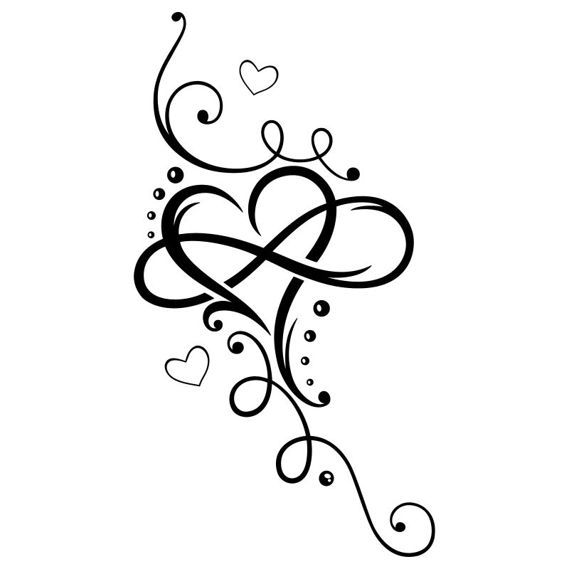 Tribal Heart with large infinity loop