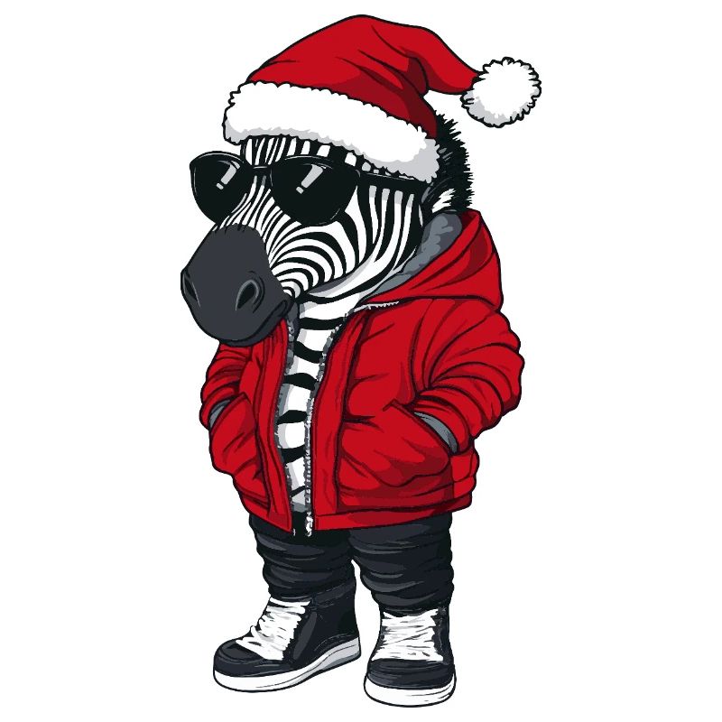 Zebra Christmas Winter