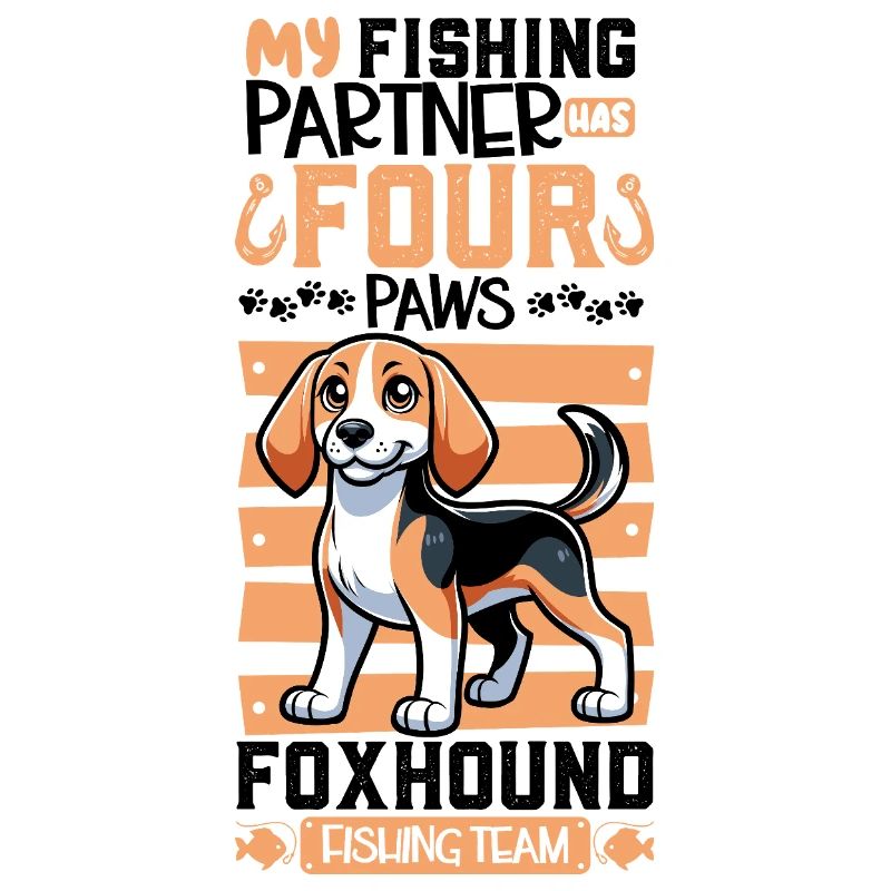 Pêche et foxhound anglais