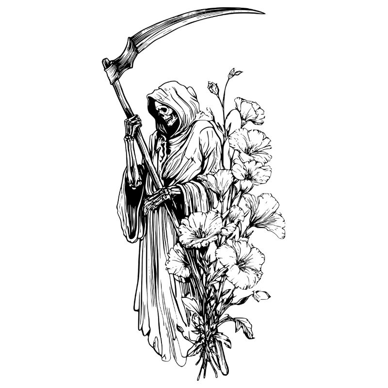 Death & Bloom Answer to No One – Skull Graphic Tee