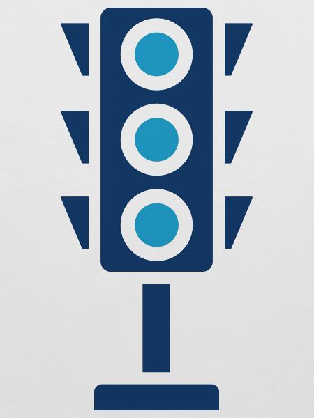 Ampel-Solid-Icon-Straßenampel-Transport-Sym