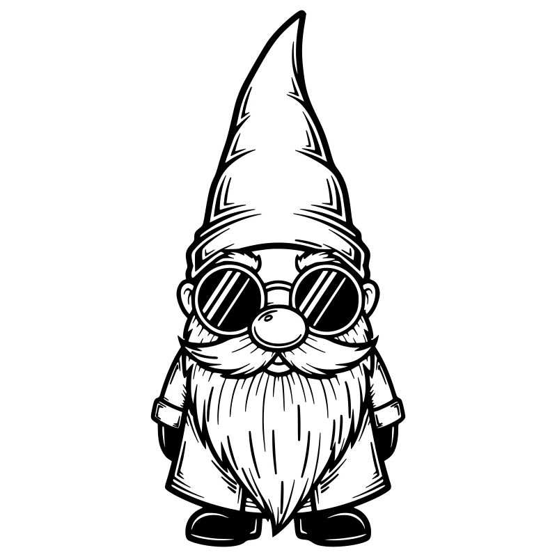 Cool gnome with sunglasses