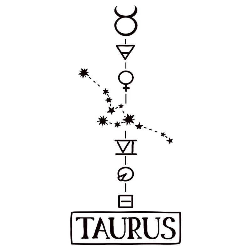 Taurus - Stier Sternzeichen - schwarz