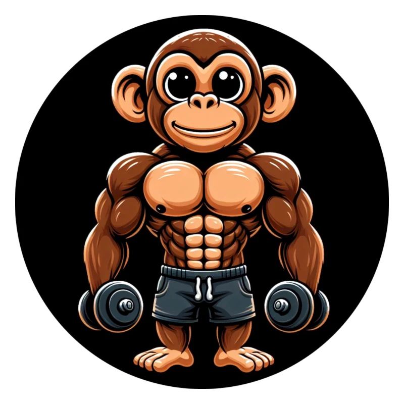 Monkey Chimpanzee Bodybuilder Training