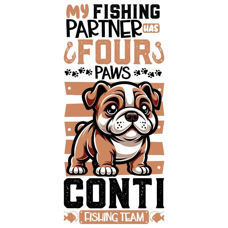Pêche et bouledogue continental