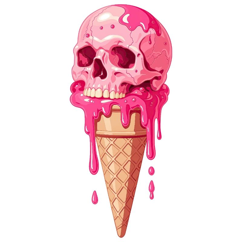 Pink Skull Eiscreme