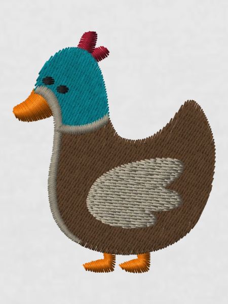 Embroidered duck