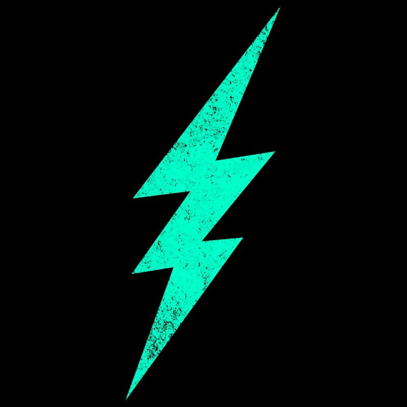 Electric flash graphic on trendy H interior