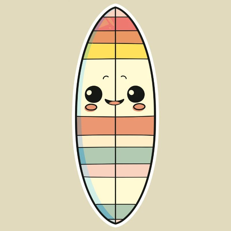 Surfboard Comic Style