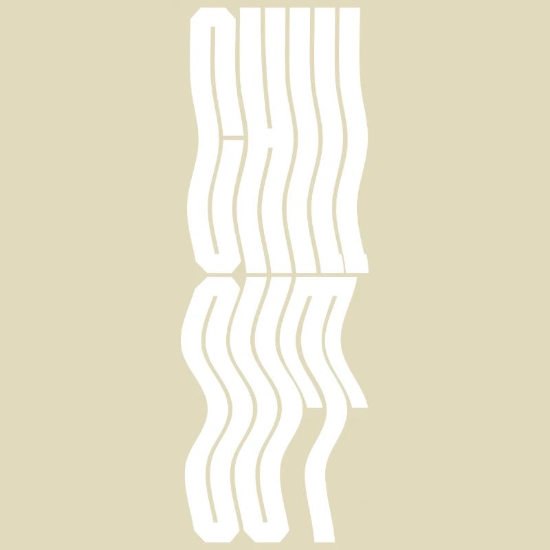 Conception du logo typographique ondulée Chill Out