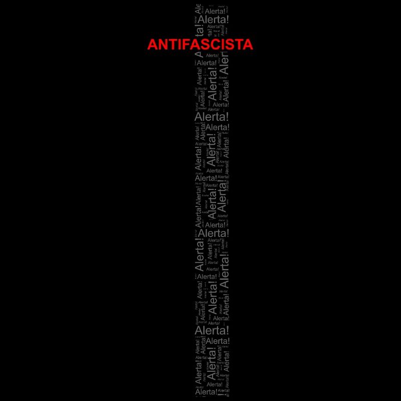 Alerte! Antifasciste ! - Art des mots rouge/gris