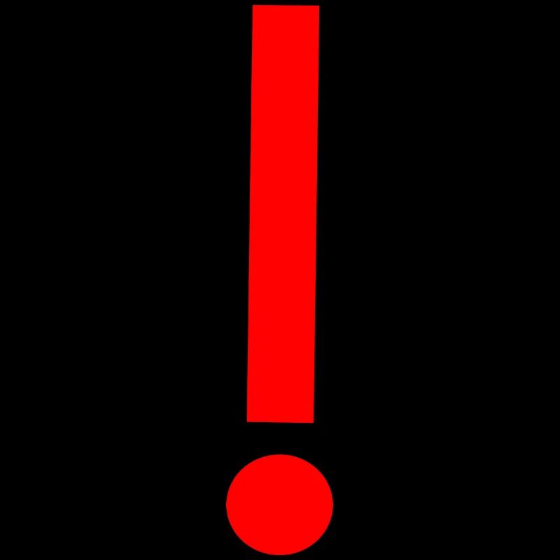 Point d'exclamation rouge, modèle, modèle