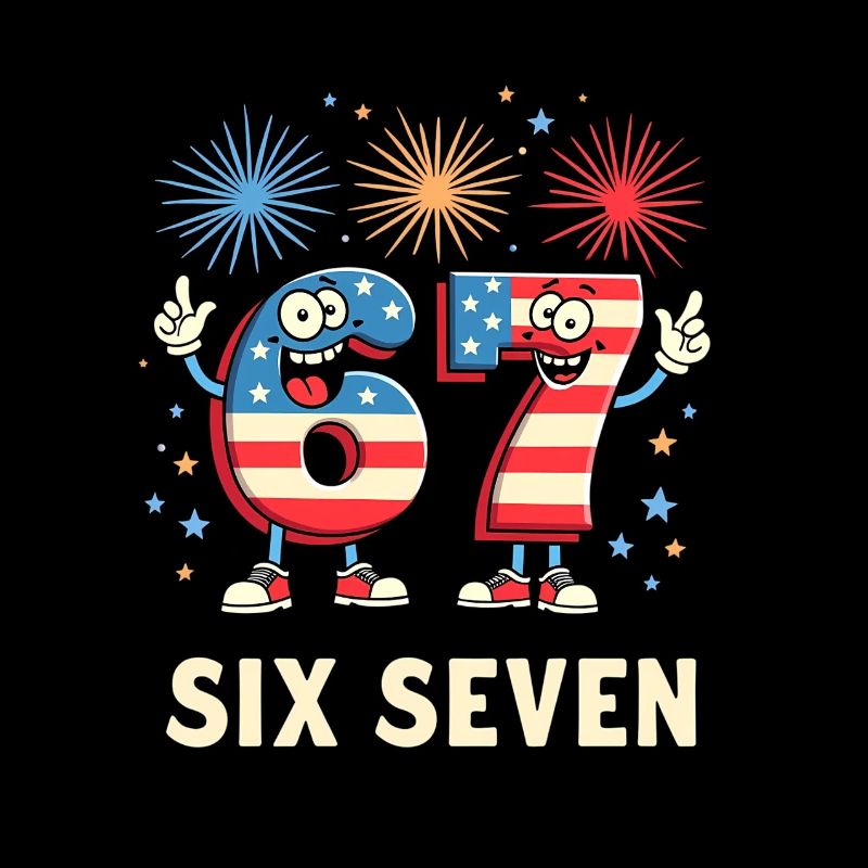 US Flag 67 Memes Six Seven