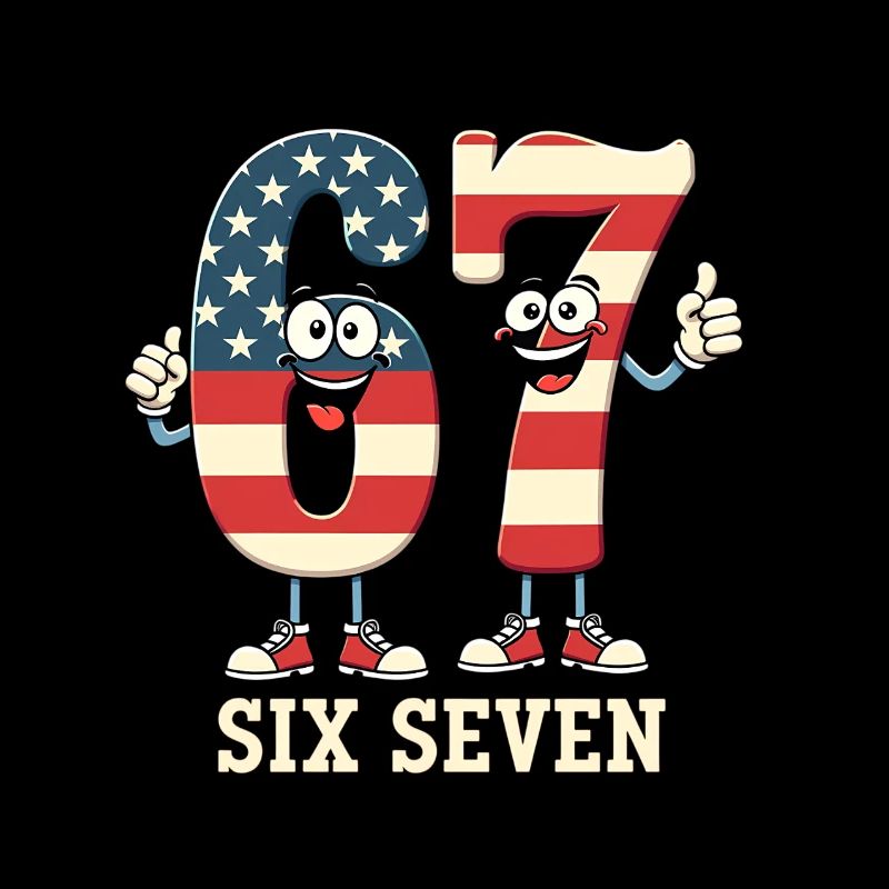 US Flag 67 Memes Six Seven