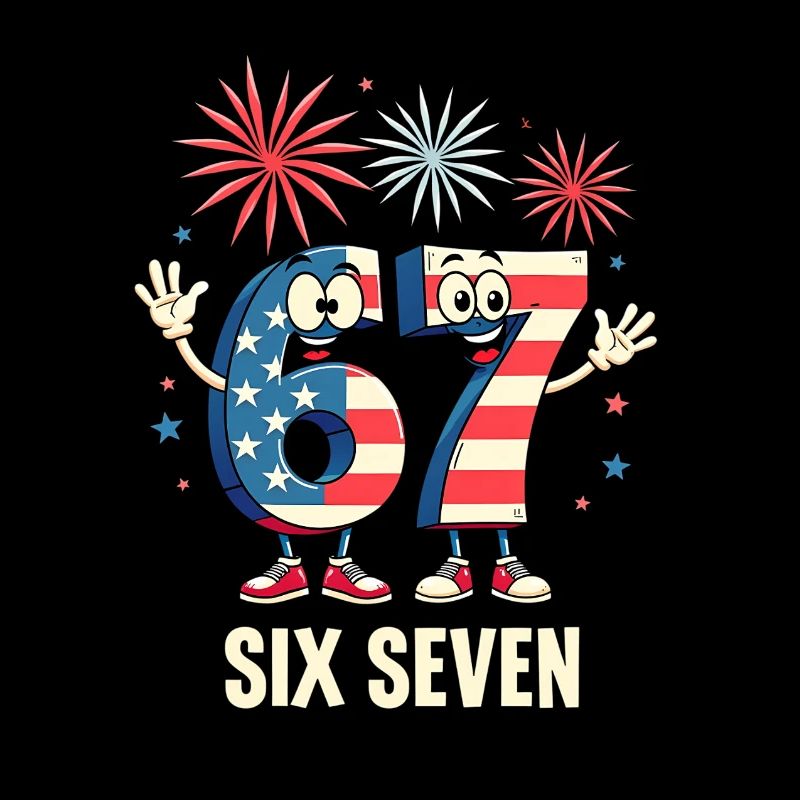 US Flag 67 Memes Six Seven