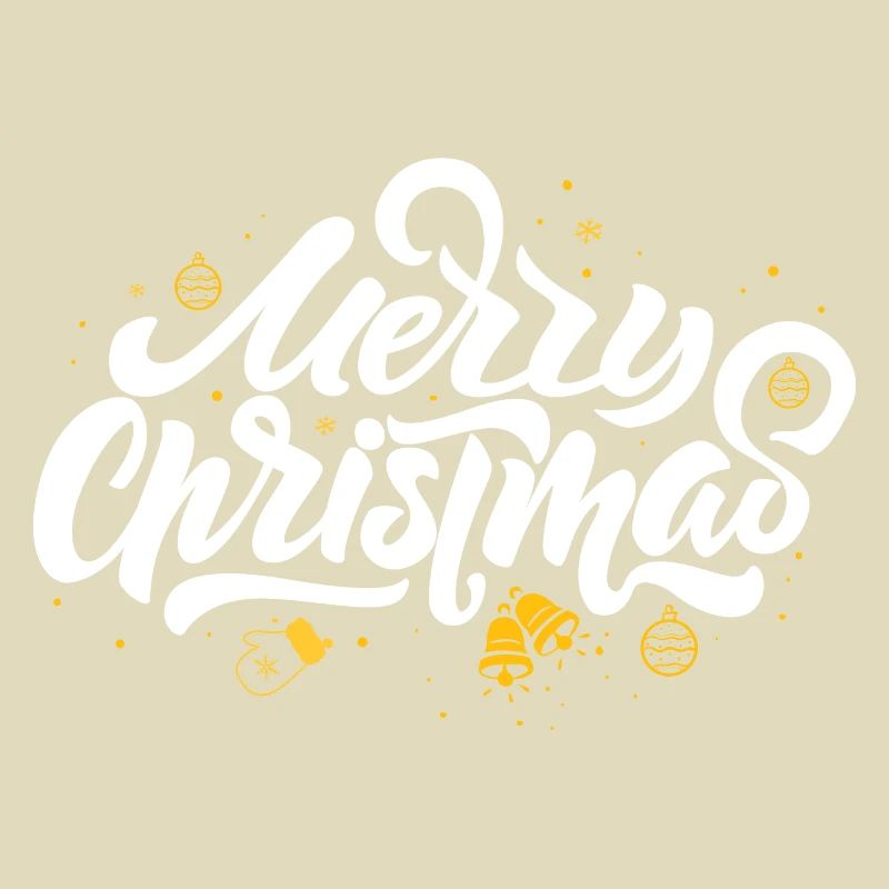 Merry Christmas Script & Ornaments