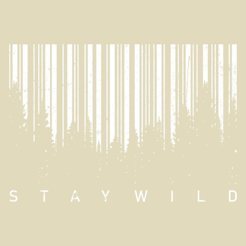 Forest Barcode Silhouette