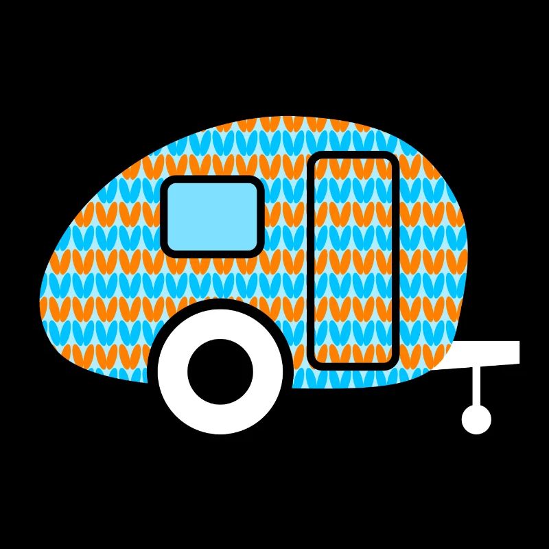 Caravan Knit Stripes Winter Pattern Camping Fan