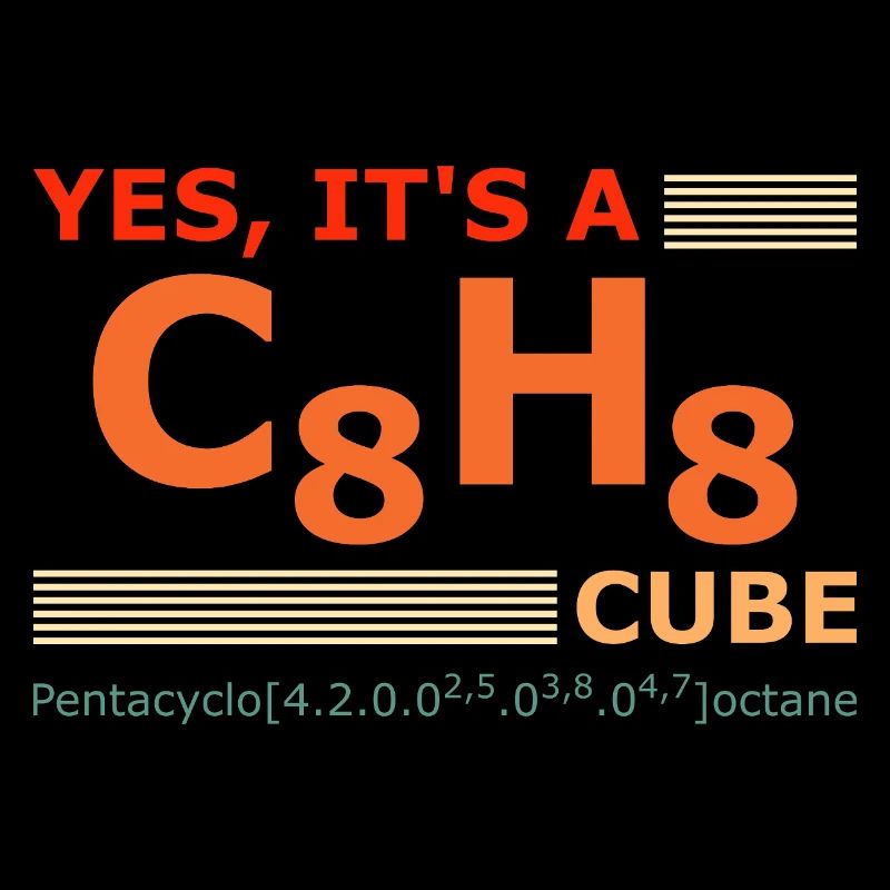 C8H8 Cubane – Yes it's a Cube retro Chemie