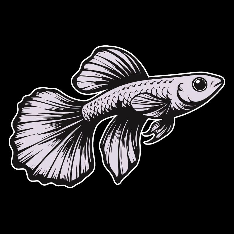 White Guppy Design – Poisson d’aquarium