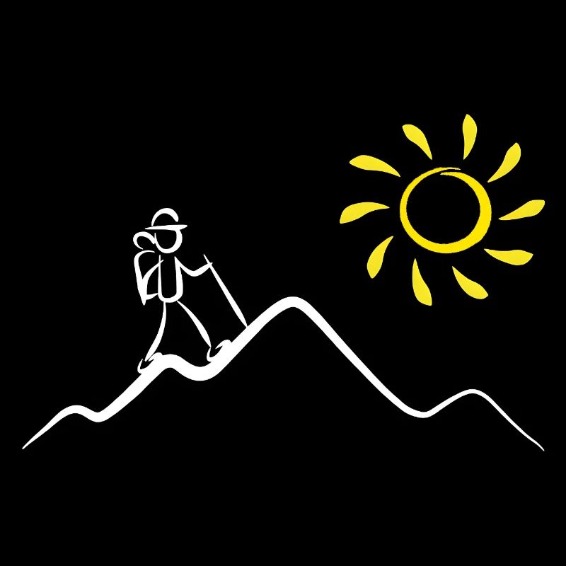 Bergwanderer in der Sonne