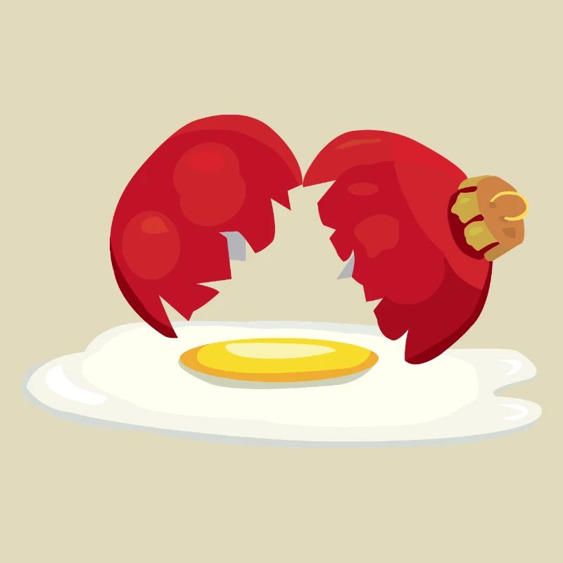 Weihnachtskugel zerbrochenes Ei