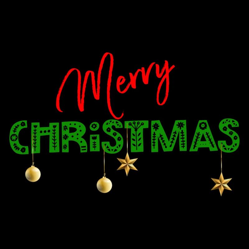 Joyeux Noël : Lettres vertes texturées