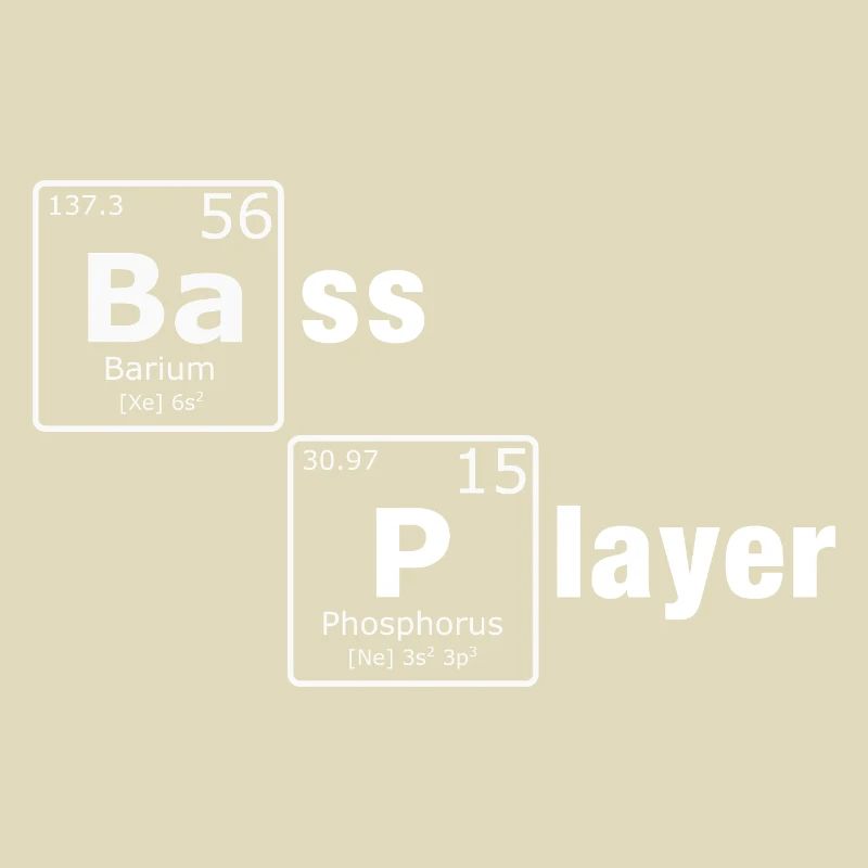 Bass Player PSE Periodic Table Elements Nerd