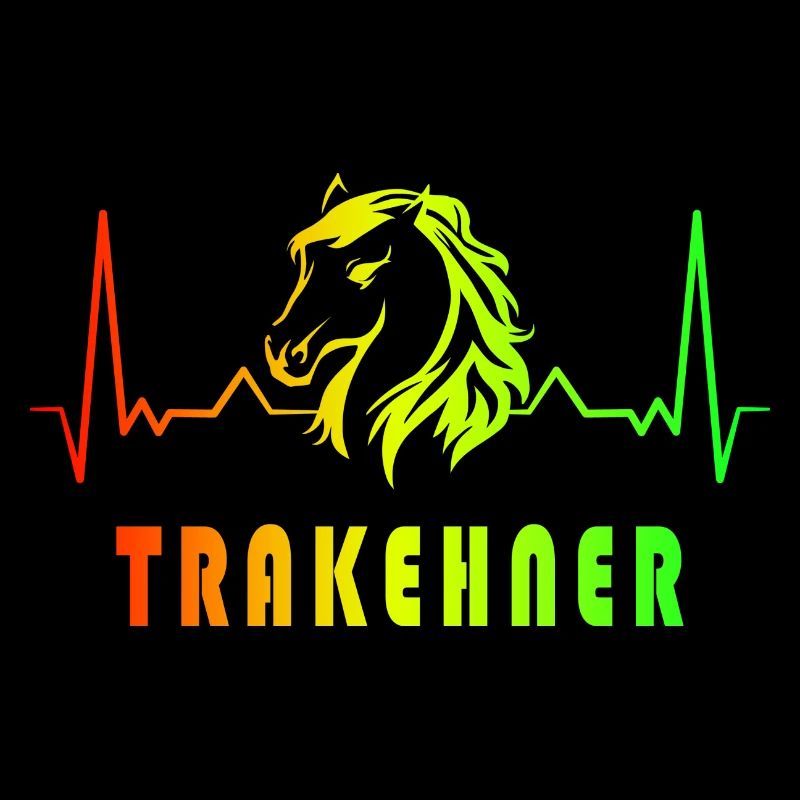 Trakehner Pferde Herzfrequenz Design