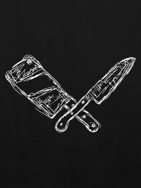 Messer und Hackbeil Skizze