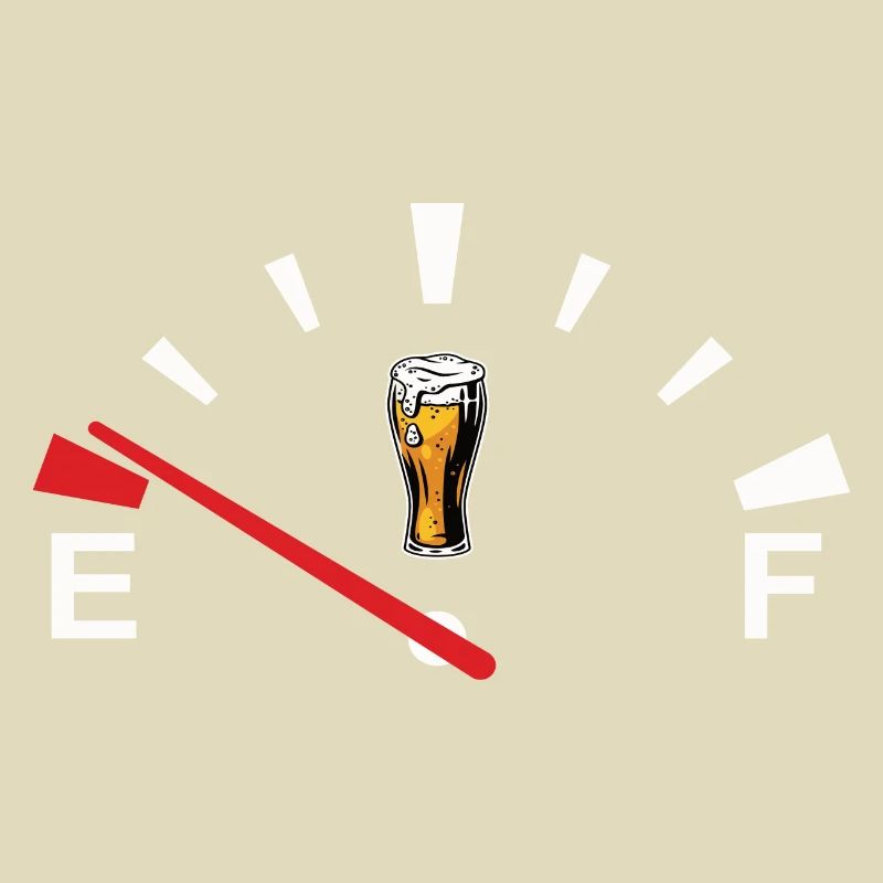 Beer speedometer beer display beer is empty
