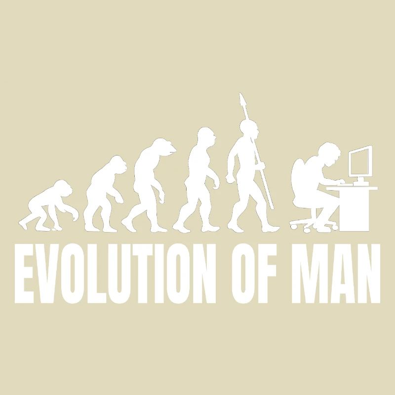 Programmierer Computerfreak Evolution Retro