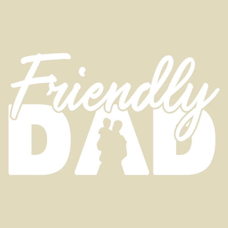 Silhouette de papa amicale Art de la paternité