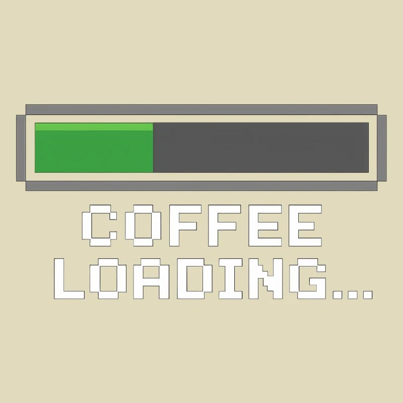 Coffee Loading Bar Pixel