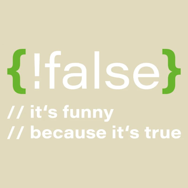 false – Lustiger Programmierer Spruch